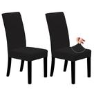 Capas para cadeiras de jantar Easy-Going Parsons, conjunto de 2 pretas
