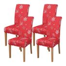 Capas para cadeiras de jantar FORCHEER, conjunto de 4 vermelhas de Natal