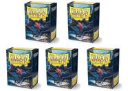 Capas para cartas Dragon Shield Matte Black 100 ct x 5 pacotes Capas para cartas Dragon Shield Matte Black 100 ct x 5 pacotes