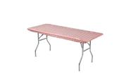 Capas para Mesa Kwik-Covers 183x76 cm Xadrez Vermelho e Branco, Kit com 5 Capas para Mesa Kwik-Covers 183x76 cm Xadrez Vermelho e Branco, Kit com 5