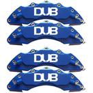 Capas para Pinça de freio Kit 4 Peças 24cm Azul Escrita Branca Esportiva Dub