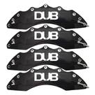 Capas para Pinça de freio Kit 4 Peças 24cm Preta Escrita Branca Esportiva Dub