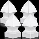 Capas para postes de cerca Lothee em PVC vinílico 9 x 9 cm, 4 peças, branco