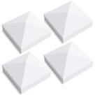 Capas para postes de cerca VIVIDA 10 x 10 cm em PVC branco, formato pirâmide, 4 unidades
