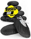 Capas para sapatos Buself X-Large 200 unidades, pretas antiderrapantes