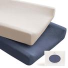 Capas para trocadores Konssy, pacote com 2 capas de algodão musselina, 81 x 41 cm Capas para trocadores Konssy, pacote com 2 capas de algodão musselina, 81 x 41 cm