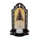 Capela com Porta-Vela de Nossa Senhora Aparecida Resinada em MDF - 16,3cm - Decoração Religiosa