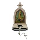 Capela e Terço Nossa Senhora De Fátima com os Três Pastorinhos Com Porta Intenções