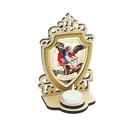 Capela Escudo São Miguel Arcanjo MDF Com Vela Adesivo Resinado
