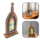 Capela Mãe Rainha Schoenstatt Madeira Pequena 14 Cm