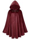 Capelete de veludo renascentista Cloak GRAJTCIN para mulheres 39 cm vermelho