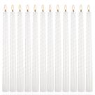 Caper Candle WPONSZU 25 cm em espiral branca, conjunto de 12 sem gotejamento