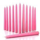 Caper Candles CANDWAX, 20 cm, rosa, conjunto de 12, sem gotejamento, queima longa