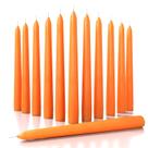 Caper Candles CANDWAX Orange, 20 cm, conjunto de 12, sem gotejamento, sem perfume