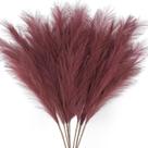 Capim-dos-pampas artificiais ZIFTY, 7 unidades, 96 cm de altura, vermelho fofo