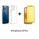 Capinha Anti Impacto Transparente Para Iphone 12 PRO + Película Protetora Fosca 9D