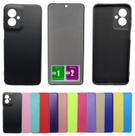 Capinha Capa Aveludada Para Moto G55 + Pelicula Privacidade
