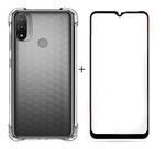 Capinha Capa Tpu Silicone + Pelicula 3d 9d Para Moto E20