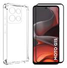 Capinha Case Para Moto G15 Anti Choque + Película de Cerâmica 9D