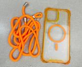 Capinha com Alça Compatível com Iphone 12 Pro Max Laranja