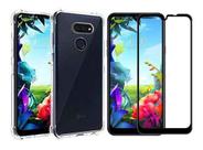 Capinha De Celular Transparente LG K40s 6.1 + Película de Vidro 3d K40 S