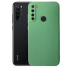 Capinha de Silicone Compativel com Xiaomi Redmi Note 8 - Verde / Capa Lisa Colorida Aveludada Protege Lentes Protecao Camera