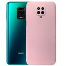 Capinha de Silicone Compativel com Xiaomi Redmi Note 9s - Rosa / Capa Lisa Colorida Aveludada Protege Lentes Camera