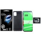 capinha Emborrachada Preta + Pelicula 9d Ceramica + Pl Camera GALAXY A51 A515F 6.5 - Cell In Power25