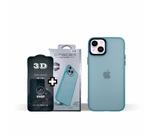 Capinha Fosca + Película privacidade iPhone 14 Cor:Vinho