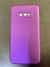 Capinha metalizada roxo em silicone compativel com Samsung S10e