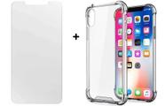Capinha + Película Vidro Forte Para iPhone X Xs Xr Xs Max