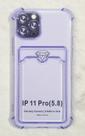 Capinha Proteção de Camera e Porta Cartão Compativel com iPhone 11 Pro 5.8 Translucida