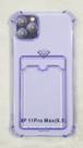 Capinha Proteção de Camera e Porta Cartão Compativel com iPhone 11 Pro Max 6.5 Translucida