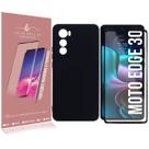 Capinha Proteção Veludo Compativel Moto Edge 30 XT2203 6.5 + Pelelicula Vidro 3d Full - Luiza Cell25