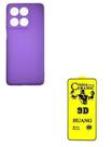 Capinha Silicone Aveludada Lilás + Película Cerâmica Fosca Moto Edge 60