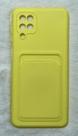 Capinha Silicone Compativel Samsung M12 6.5 Porta Cartão Aveludada