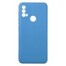 Capinha Veludo Azul compatível Moto E40 6.5 XT2159 + Pel Vidro 3d Full - Cell In Power25
