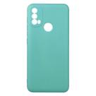 Capinha Veludo Verde Agua compatível Moto E40 6.5 XT2159 + Pel Vidro 3d Full - Cell In Power25