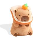 Capivara de pelúcia Actrick, fofa com pão, 30 cm