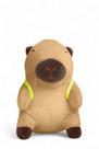 Capivara de Pelúcia Grande 30cm com Acessório Tartaruga