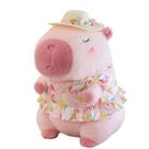 Capivara de pelúcia TITQWOP rosa 30 cm para festas na piscina Capivara de pelúcia TITQWOP rosa 30 cm para festas na piscina