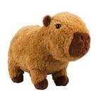 Capivara Filó Filomena Pelúcia Marrom Escuro Fofa 32cm - Foffy