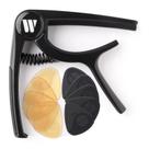 Capo WINGO Quick Release para guitarra acústica e elétrica com palhetas