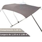 Capota Toldo Nautico 3 Arcos 2,2m Comprimento P/ Lanchas, Barcos de Aluminio e Botes
