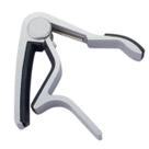 Capotraste Guitarra Alumínio Prata Capo Profissional Mola Forte Ajuste Rápido 50mm Metal Guitar Capo