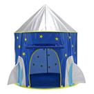 Cápsula espacial Indoor Play Tent House Kids Space, tecido Oxford azul Cápsula espacial Indoor Play Tent House Kids Space, tecido Oxford azul