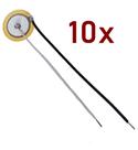 Cápsula Piezo 20mm 2cm 20MM Piezoelétrica Pastilha Piezoelétrico - 10 Unidades