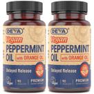 Cápsulas de Aceite de Menta Vegan DEVA, Liberación Retardada, Paquete de 2