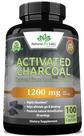 Cápsulas de carvão ativado NaturaLife Labs 1.200 mg 100% veganas