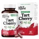 Cápsulas de cereja azeda selvagem e orgânica 600 mg 90 unidades veganas